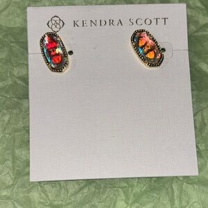 Kendra Scott Ellie Gold Stud Earrings in Dichroic Glass